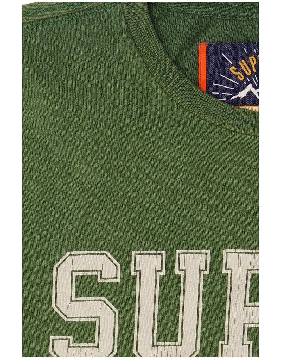 Camiseta masculina gráfica SUPERDRY top pequeno algodão verde