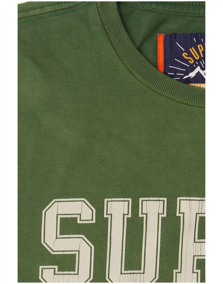 Camiseta masculina gráfica SUPERDRY top pequeno algodão verde