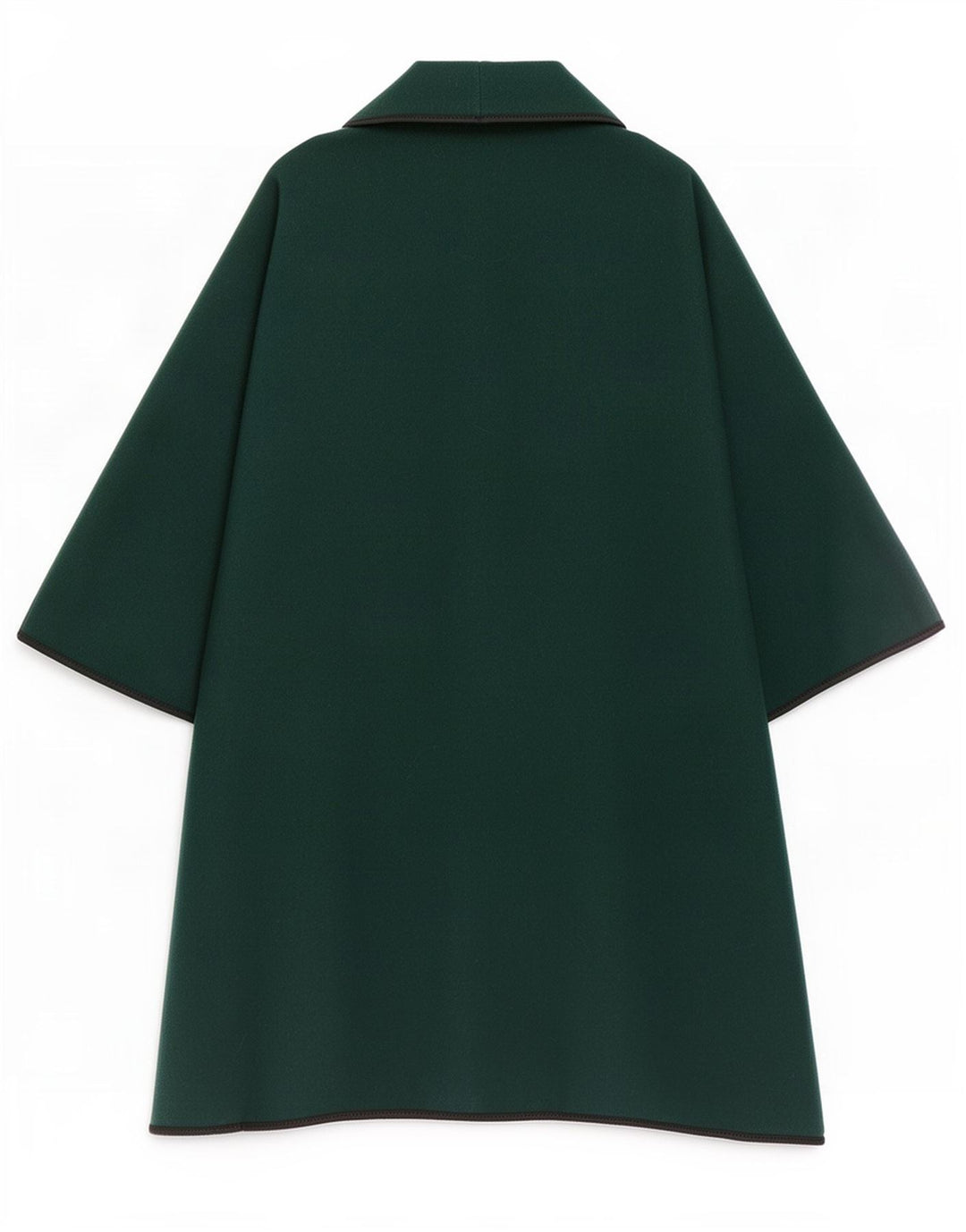Casaco feminino vintage com amarração frontal e capelete UK 14 verde médio