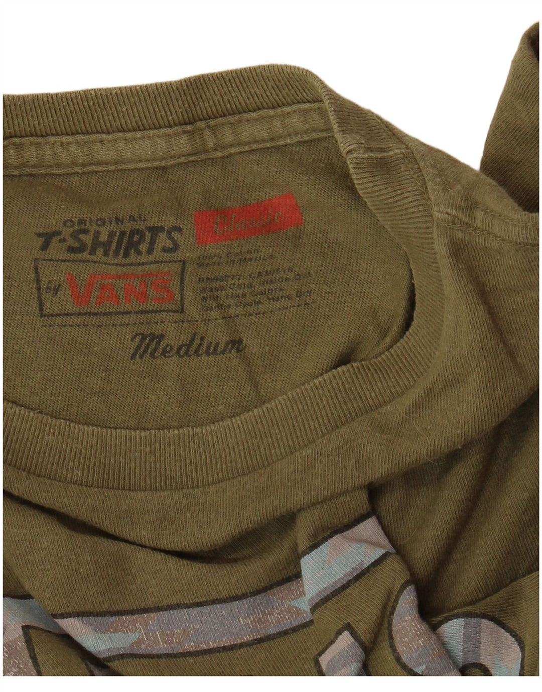 Camiseta VANS Masculina Classic Graphic Top Médio Algodão Cáqui