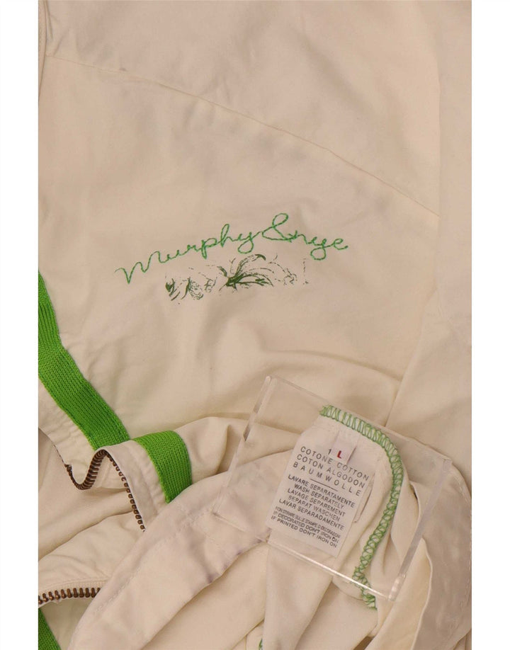 Jaqueta Bomber Feminina Murphy & Nye Reino Unido 16 Grande Algodão Branco