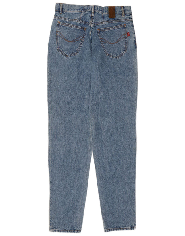 Jeans vintage feminino cintura alta cônico IT 48 XL W30 L32 algodão azul