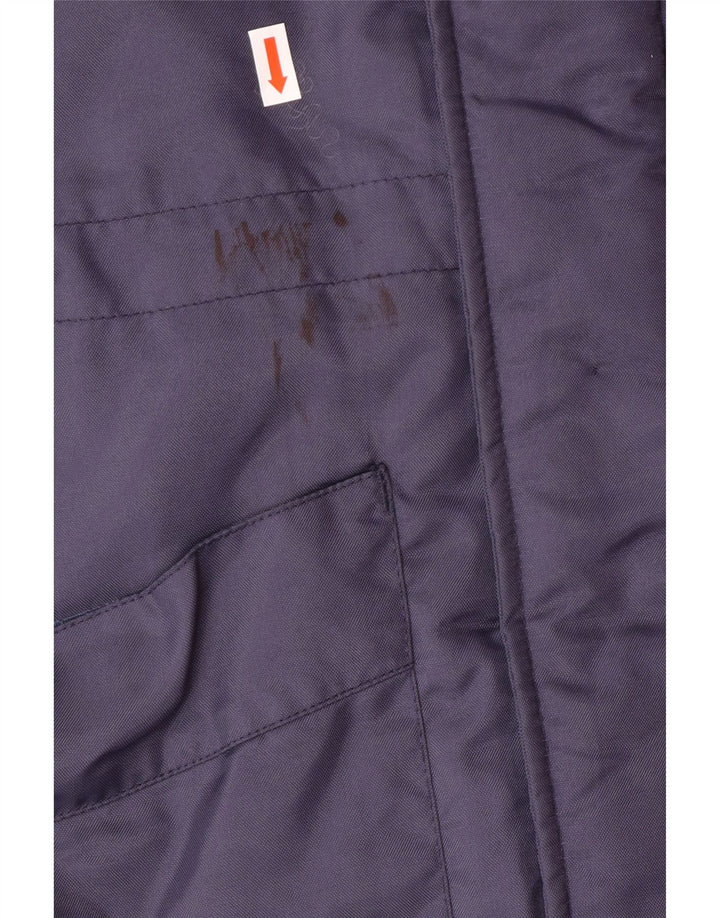 Casaco masculino acolchoado com capuz UMBRO UK 38 médio azul marinho colorblock nylon