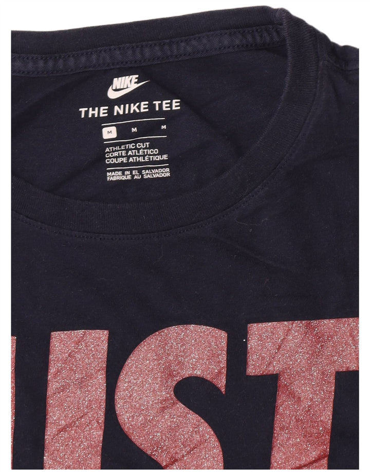 Camiseta Nike masculina Athletic Cut Graphic Top Médio Azul Marinho