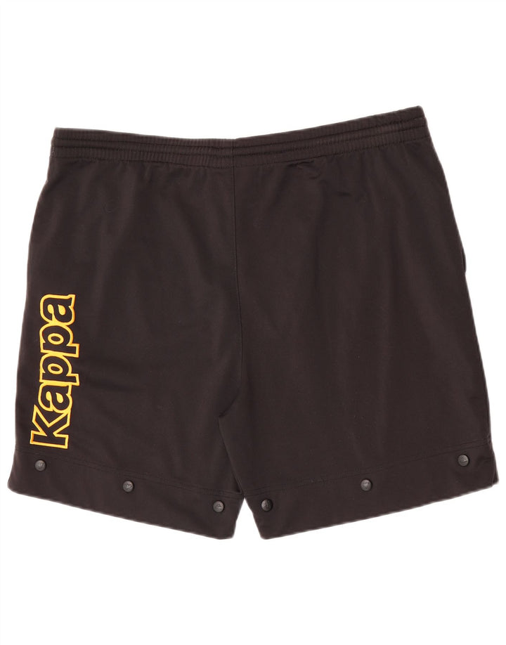 Shorts esportivos gráficos masculinos Kappa XL preto poliéster