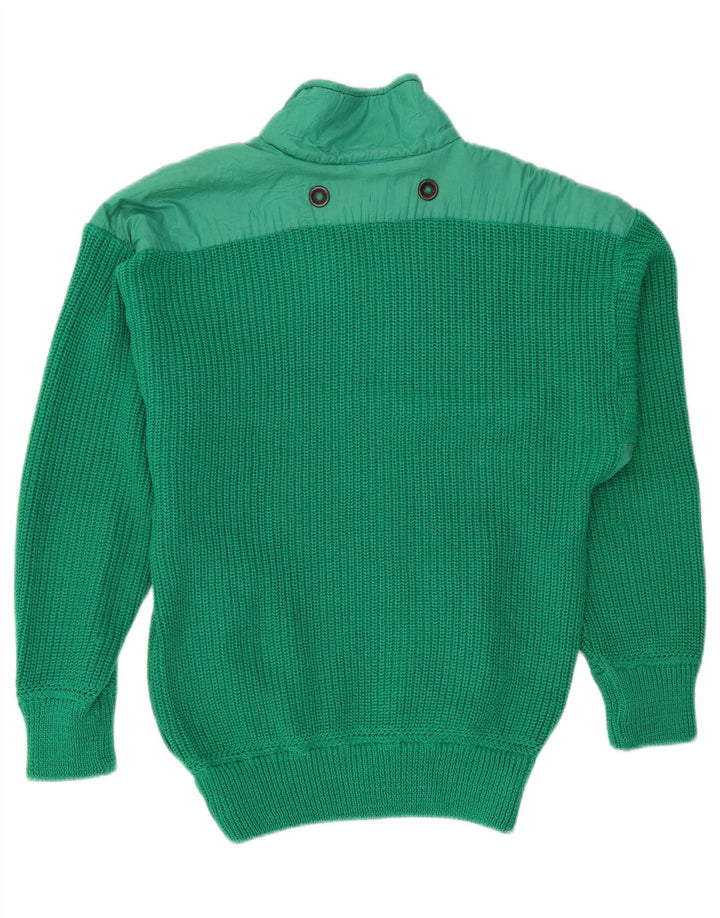 NAVIGARE Womens Zip Neck Jumper Sweater IT 50/52 XL Green Wool Vintage Navigare and Second-Hand Navigare from Messina Hembry 