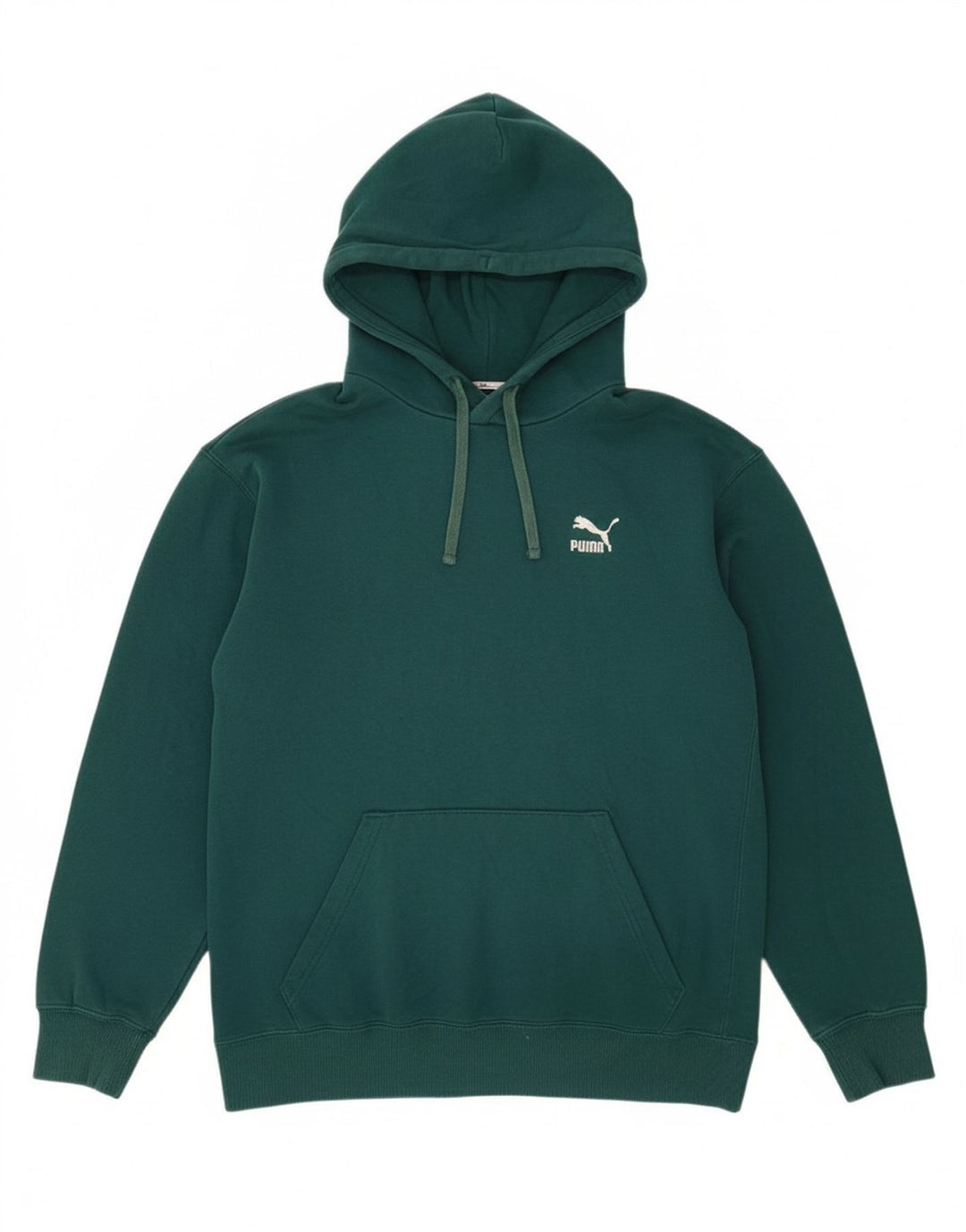 PUMA Mens Hoodie Jumper Médio Algodão Verde