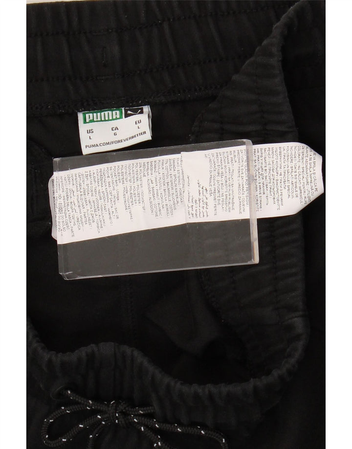 Calça de treino masculina PUMA joggers grande algodão preto