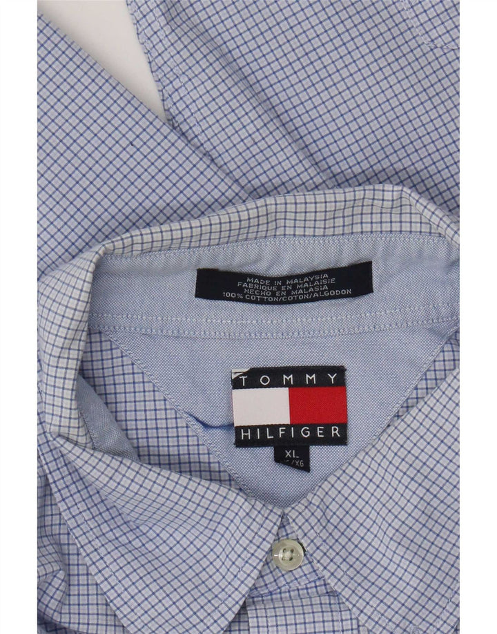 Camisa masculina Tommy Hilfiger XL azul xadrez algodão