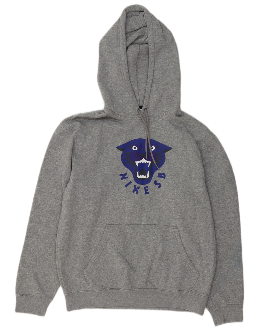 NIKE Mens Graphic Hoodie Jumper Pequeno Algodão Cinza