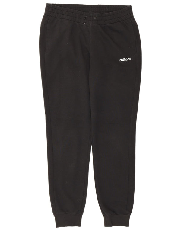 Adidas Womens Tracksuit Calças Joggers UK 12/14 Médio Algodão Preto