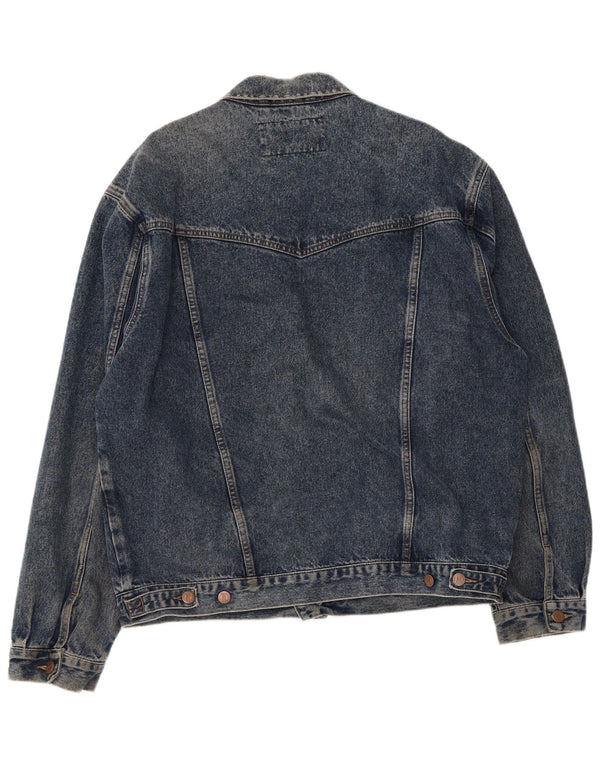 Jaqueta jeans Wrangler masculina UK 42 XL algodão azul