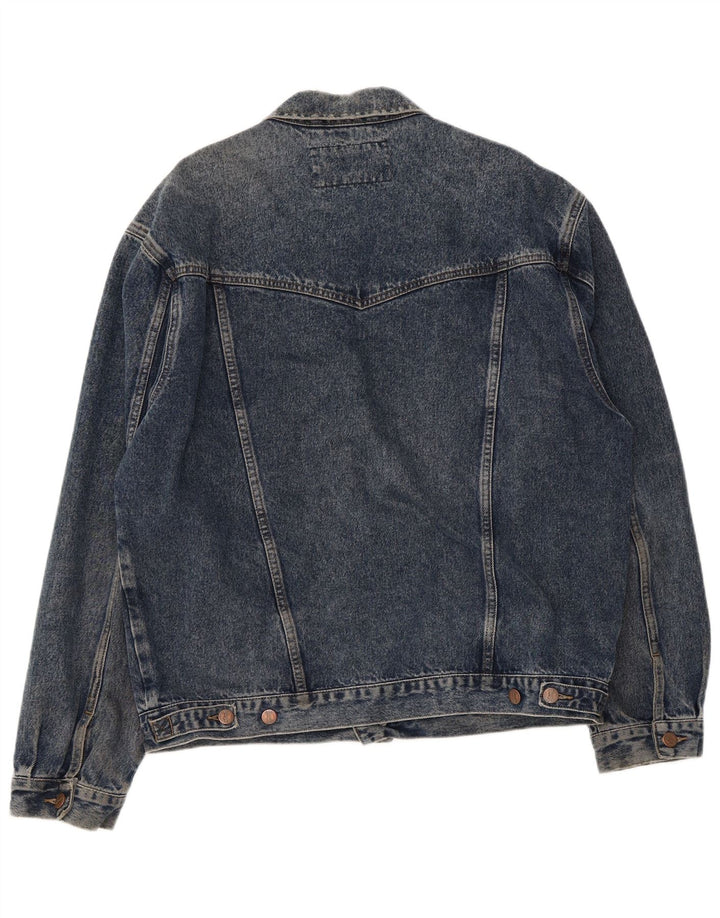 Jaqueta jeans Wrangler masculina UK 42 XL algodão azul