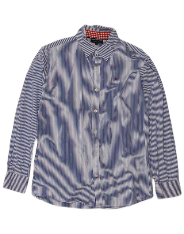 Camisa masculina Tommy Hilfiger 15-16 anos algodão listrado azul
