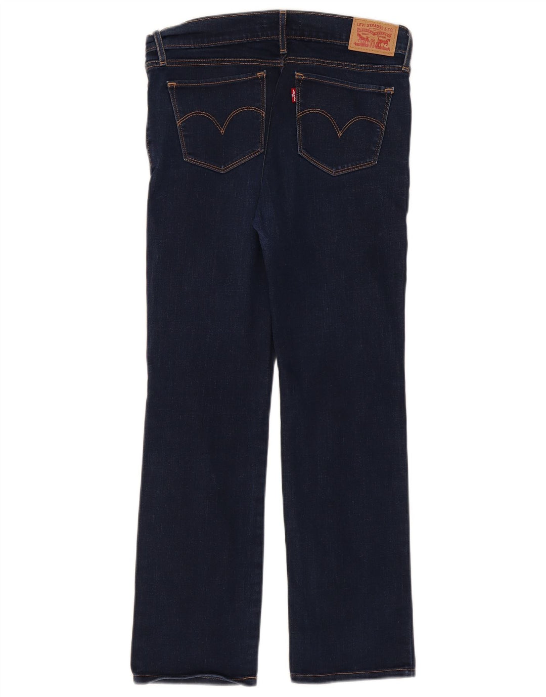 Calça jeans feminina Levi's 714 Straight W28 L27 azul algodão
