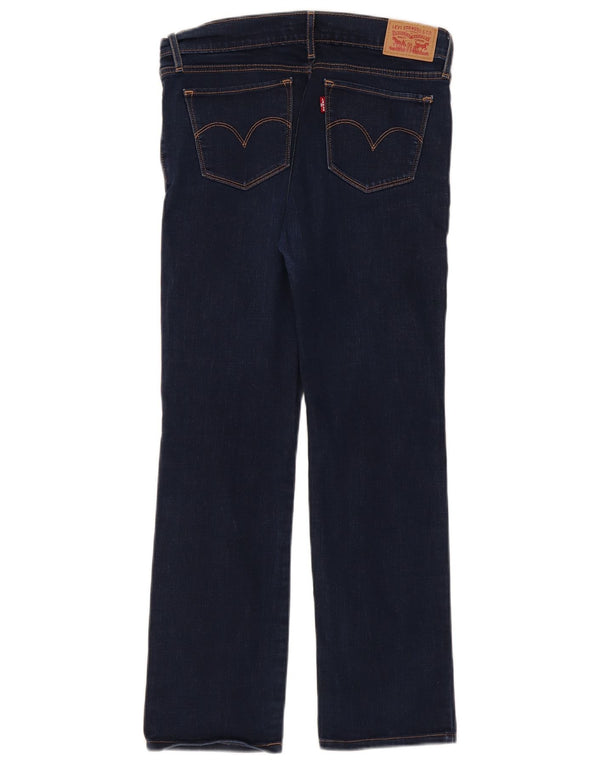 Calça jeans feminina Levi's 714 Straight W28 L27 azul algodão
