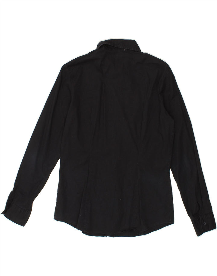 GEOX Womens Shirt UK 12 Medium Black Cotton Vintage Geox and Second-Hand Geox from Messina Hembry 