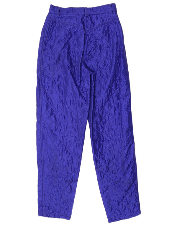 Calça corta-vento feminina Benetton de cintura alta IT 42 médio W24 L29 azul