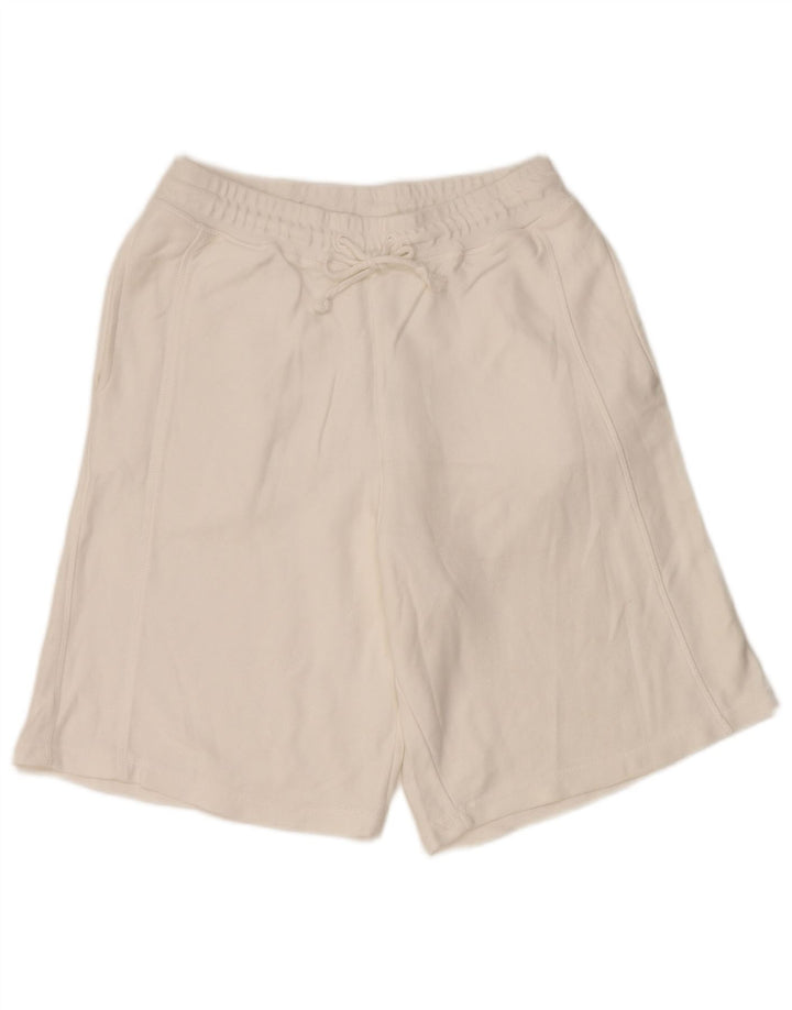 Zara Mens Sport Shorts Pequeno Algodão Branco