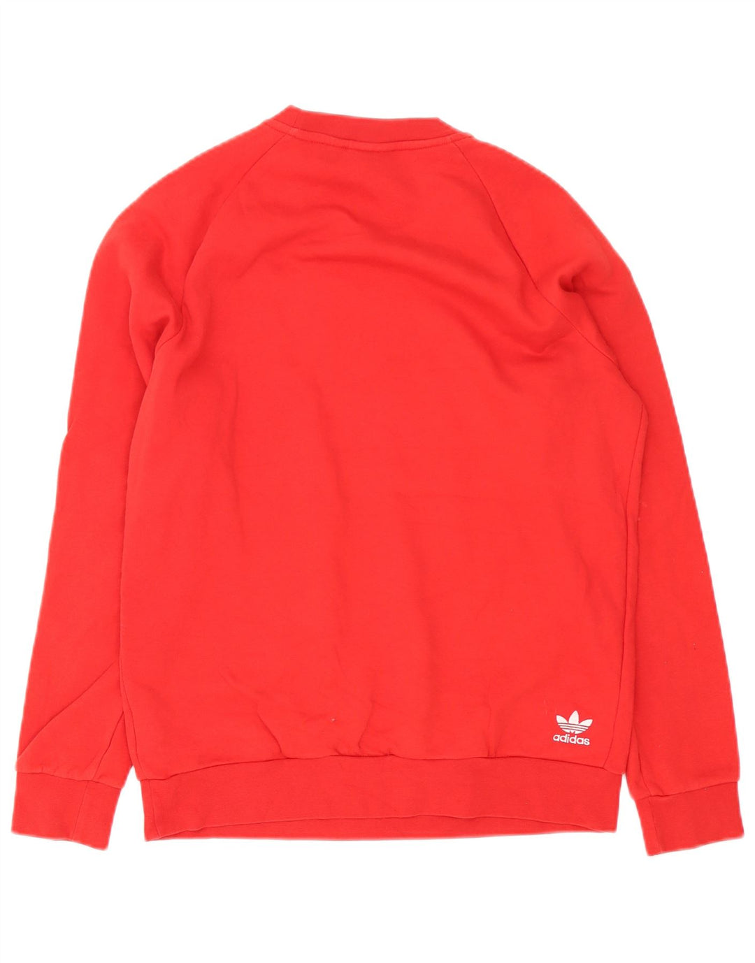 Adidas Mens Graphic Moletom Jumper Pequeno Algodão Vermelho