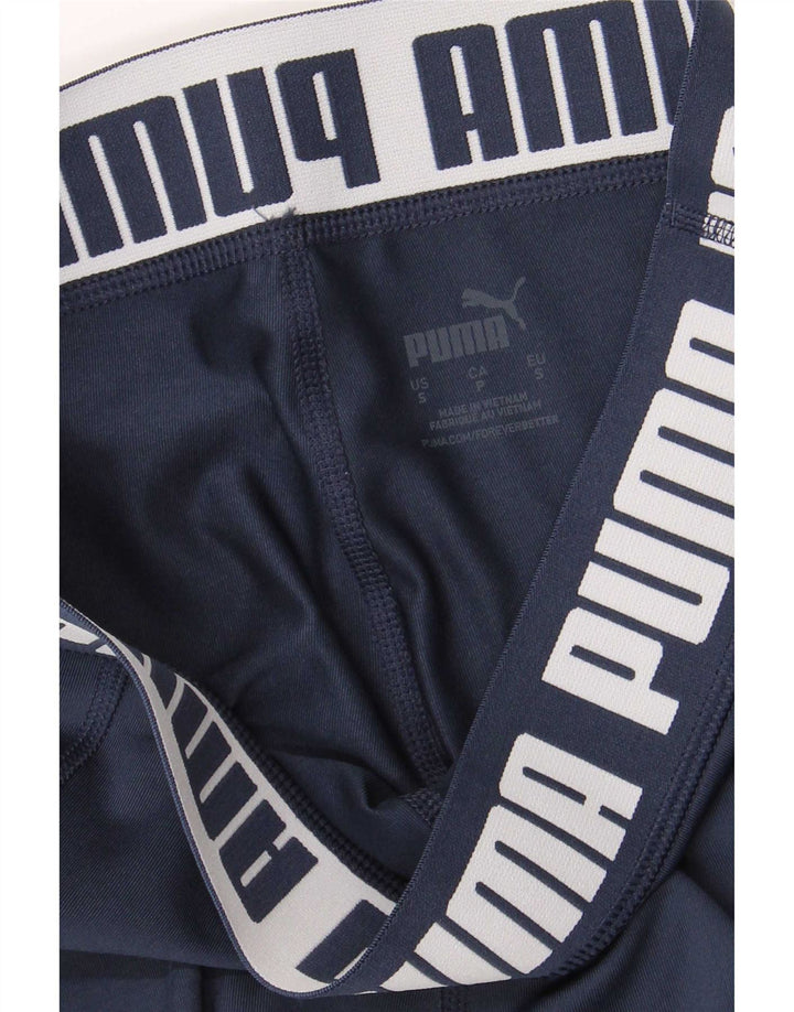 Leggings Puma Feminino UK 10 Pequeno Azul Marinho