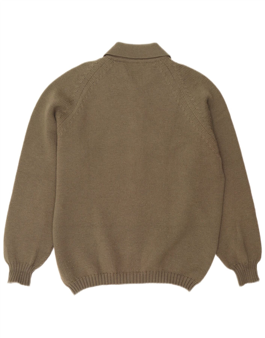 Suéter cardigã masculino vintage grande cáqui
