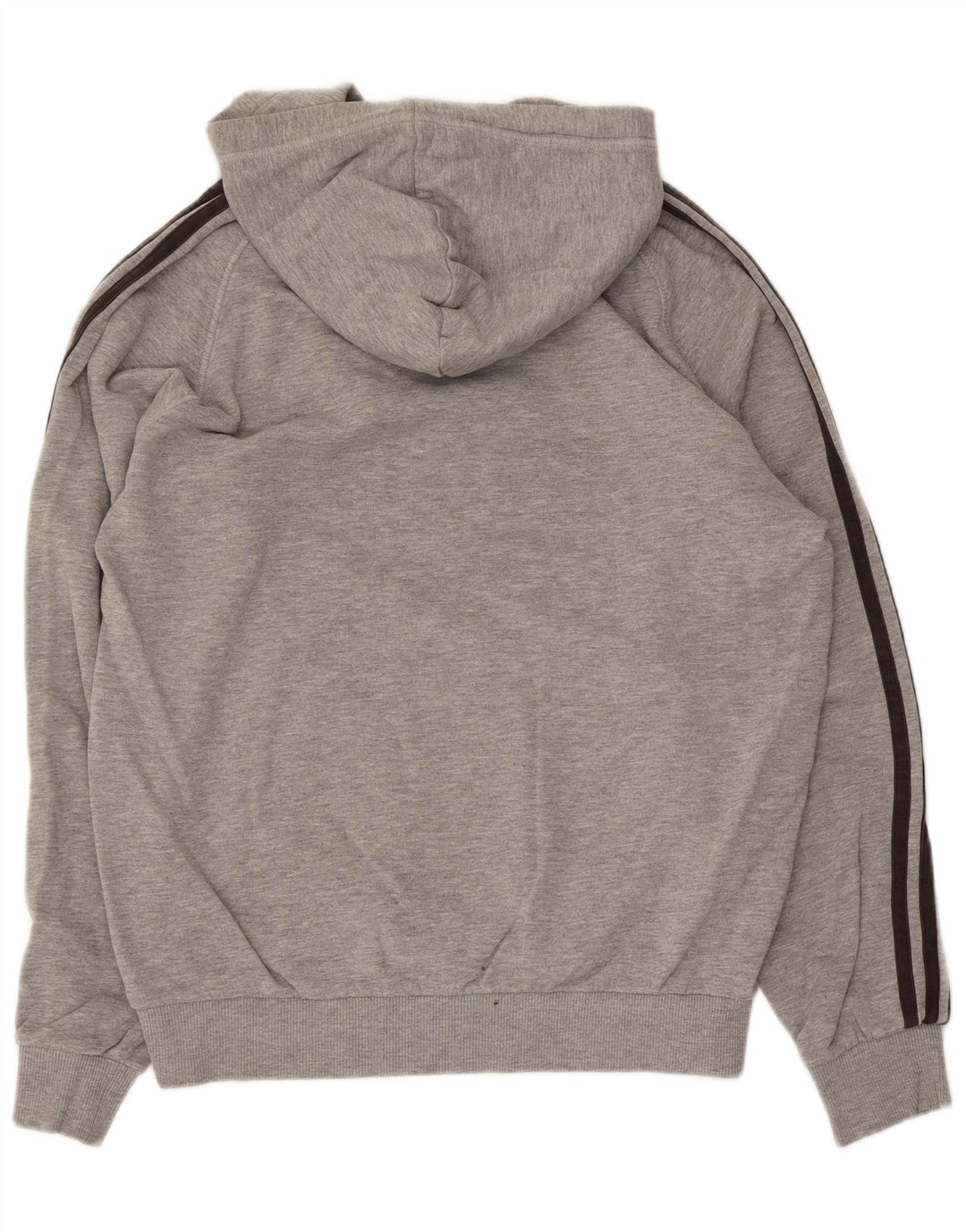 Adidas Mens Hoodie Jumper Médio Cinza Algodão Flecked