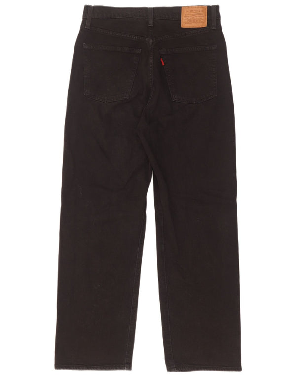 Calça jeans feminina Levi's Ribcage cintura alta reta W28 L27 algodão preto