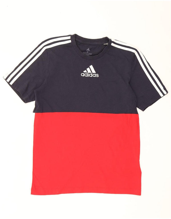 Adidas Mens Graphic T-Shirt Top Pequeno Multicolorido Colorblock Algodão