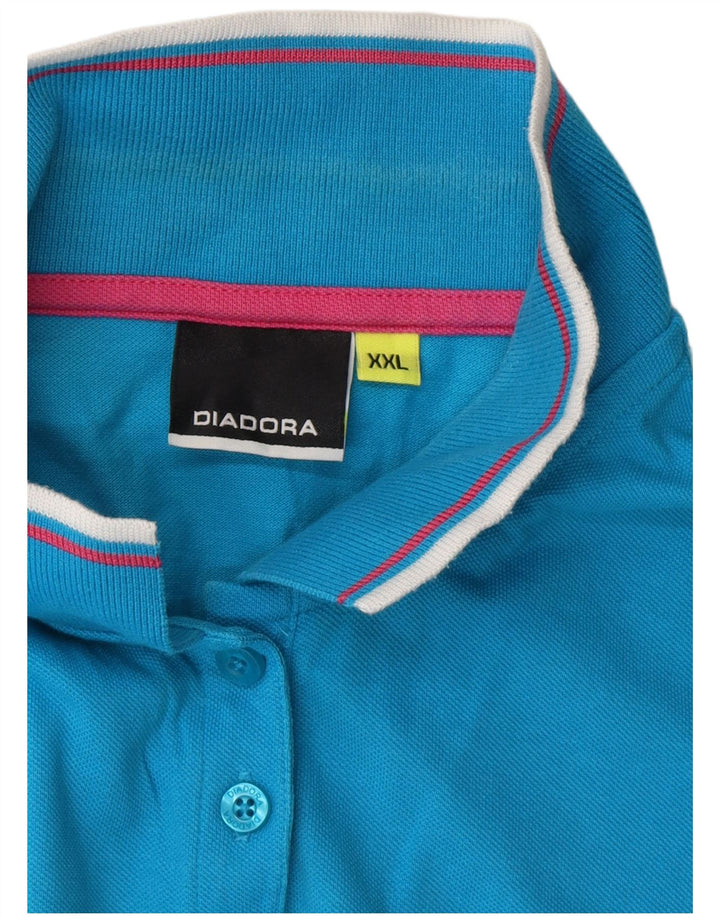 Camisa polo feminina DIADORA UK 20 2XL Azul
