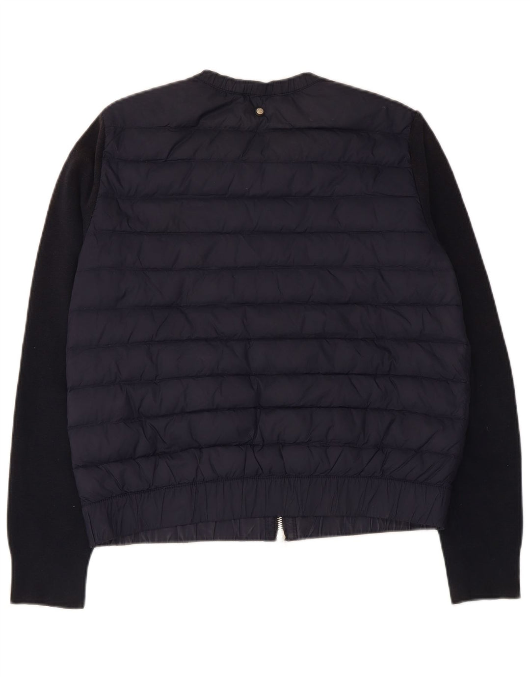 Jaqueta acolchoada feminina Massimo Dutti UK 14 médio azul marinho nylon