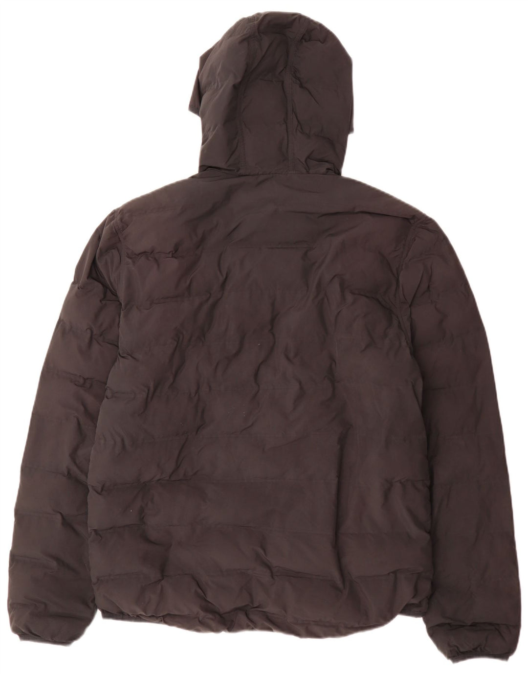 Jaqueta masculina acolchoada com capuz Fred Perry UK 40 grande poliéster preto