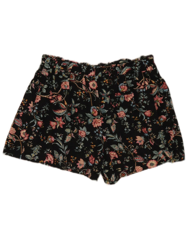Shorts Chino Feminino Oasis UK 10 Pequeno W28 Preto Floral