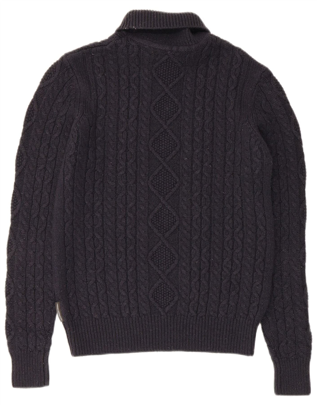 Suéter feminino French Connection com gola redonda Reino Unido 10 pequeno azul marinho