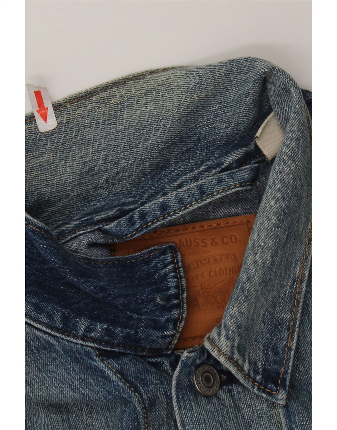Jaqueta jeans masculina Levi's UK 40 grande algodão azul