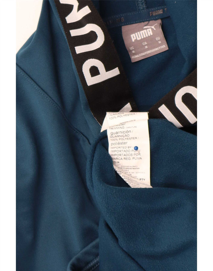 Puma masculino gráfico moletom com capuz médio azul marinho poliéster colorblock