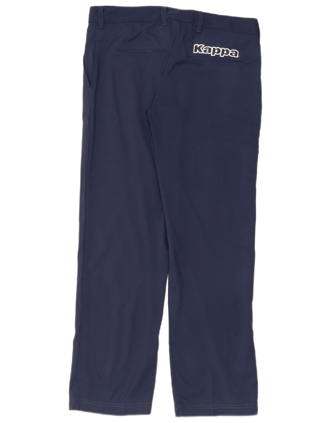 Calça Chino Feminina Kappa Graphic Straight W34 L29 Poliéster Azul Marinho