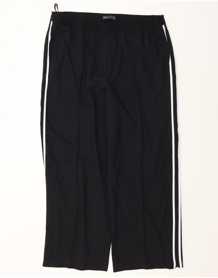 Calça de treino feminina Marks & Spencer UK 20 2XL poliéster preto