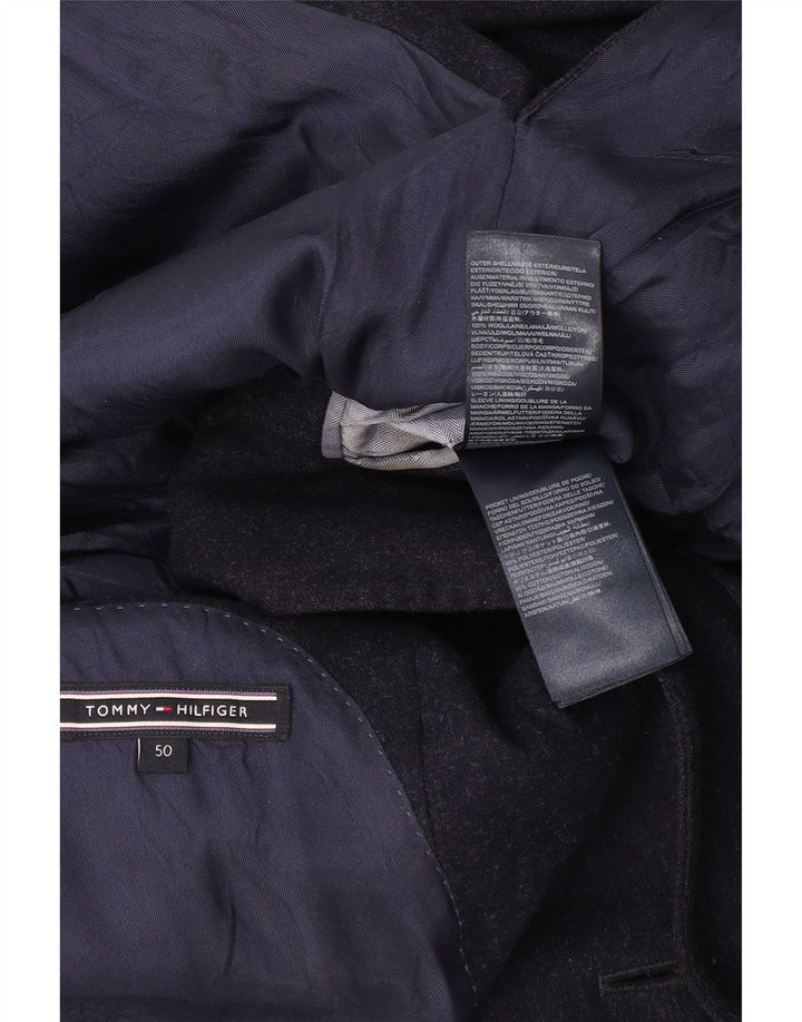 Tommy Hilfiger Jaqueta blazer masculina de 2 botões IT 50 grande lã azul marinho