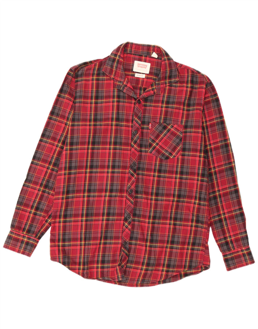 Camisa masculina de flanela Slim Fit Levi's XL vermelha xadrez