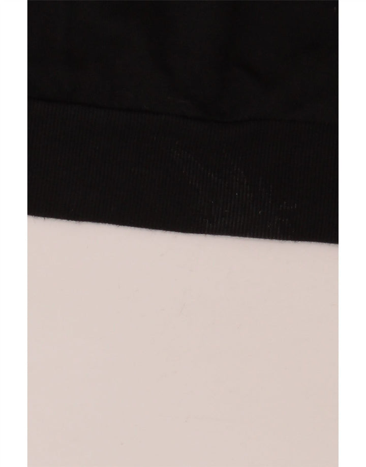 Adidas masculino zip moletom com capuz pequeno algodão preto