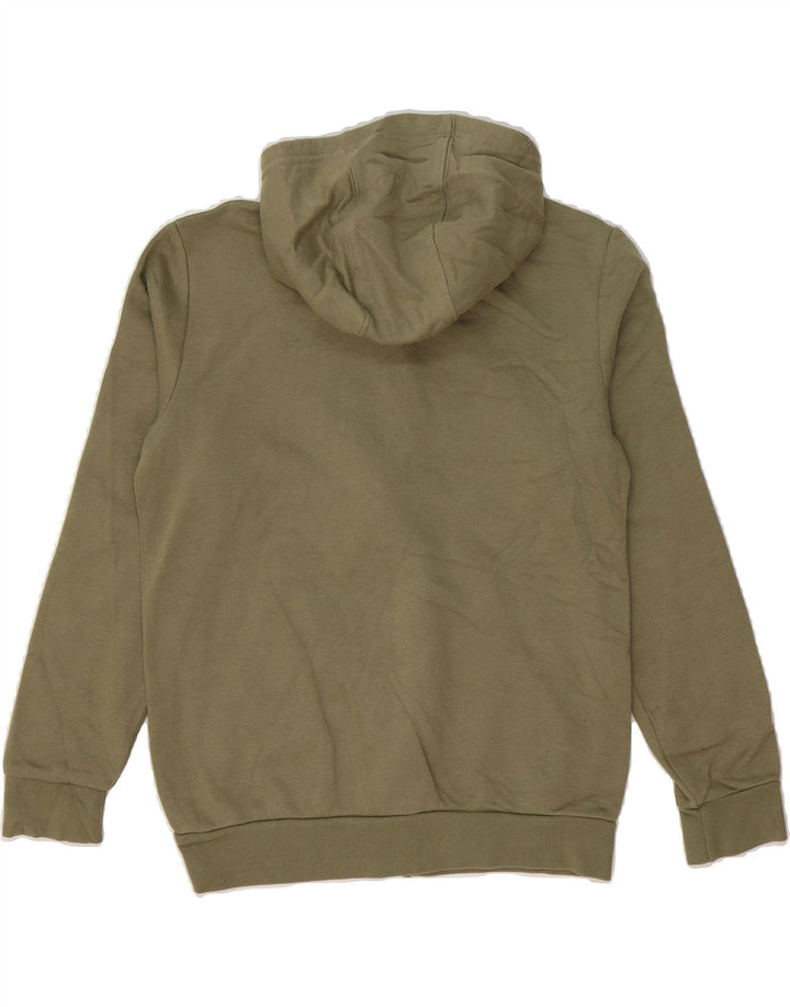 ADIDAS Boys Zip Hoodie Sweater 11-12 Years Khaki Cotton Vintage Adidas and Second-Hand Adidas from Messina Hembry 