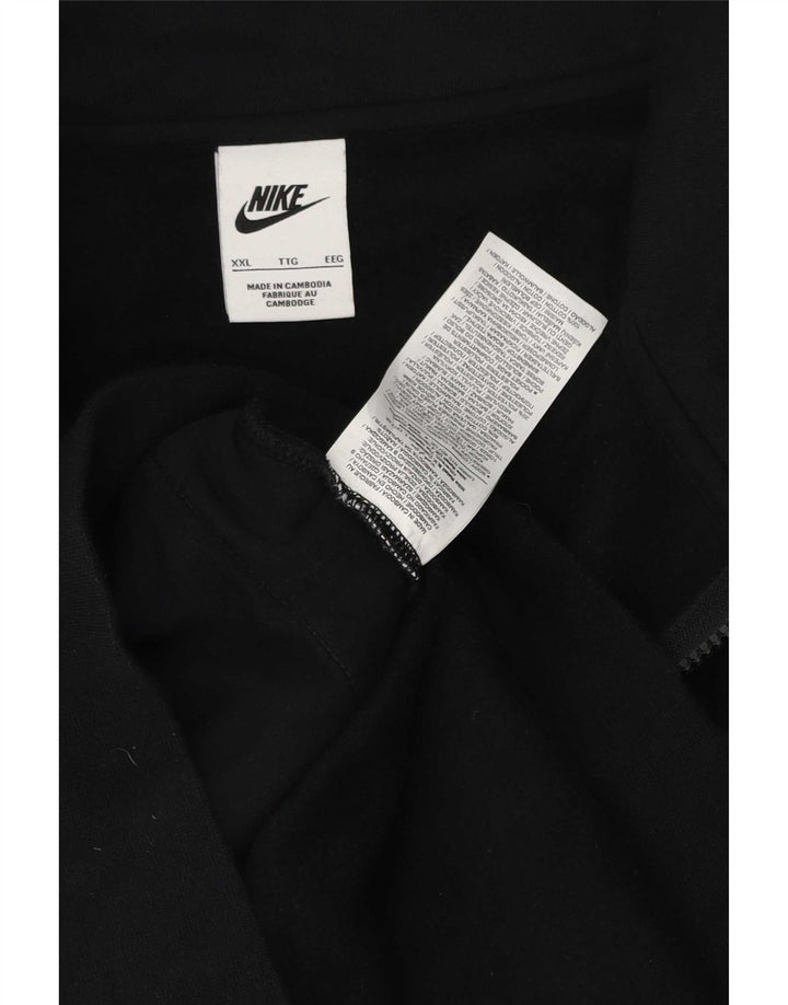 Moletom Nike Masculino com Zíper e Pescoço Jumper 2XL Algodão Preto