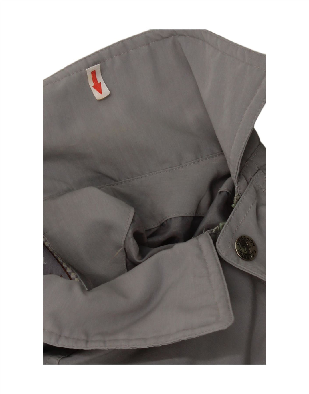 Jaqueta bomber masculina vintage com ajuste fraco Reino Unido 38 poliéster cinza médio