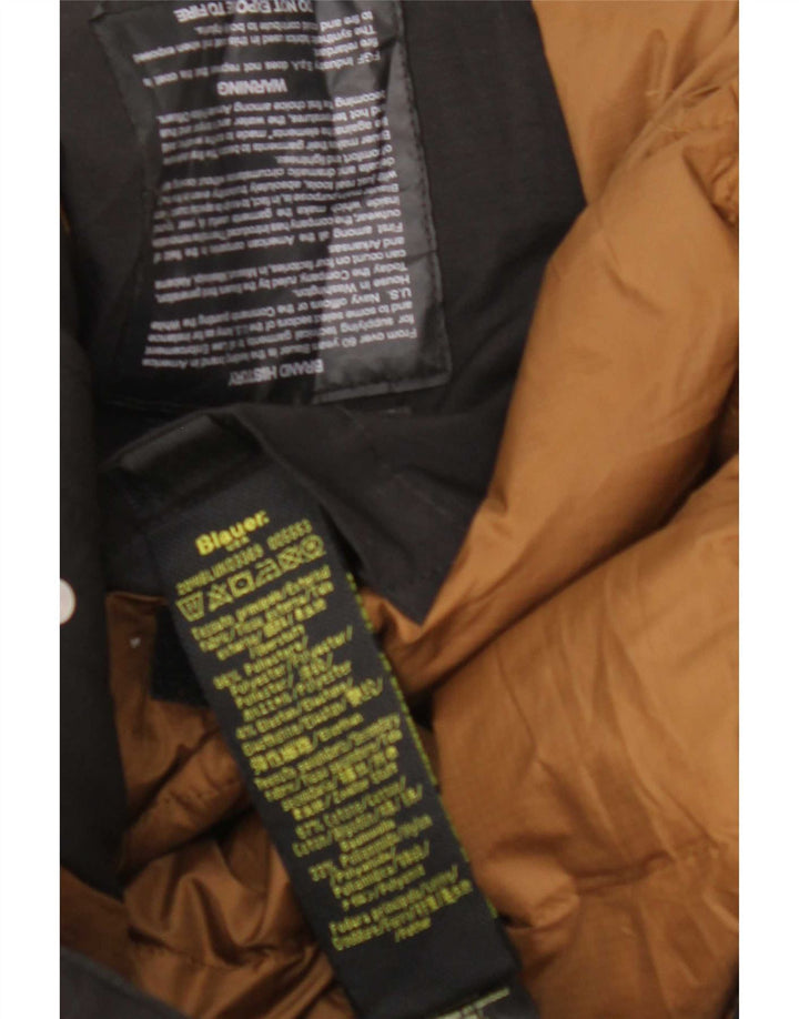 Casaco acolchoado com capuz masculino Blauer UK 44 2XL poliéster preto