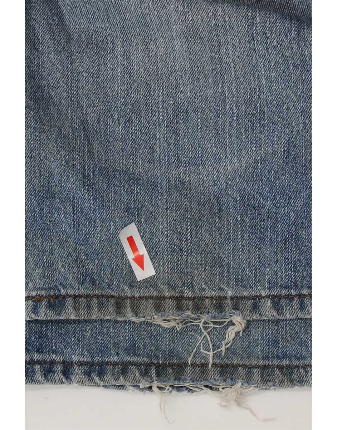 Marks & Spencer Calça jeans reta regular masculina desgastada W36 L31 algodão azul