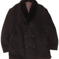 Casaco masculino vintage com peito duplo UK 40 cinza grande