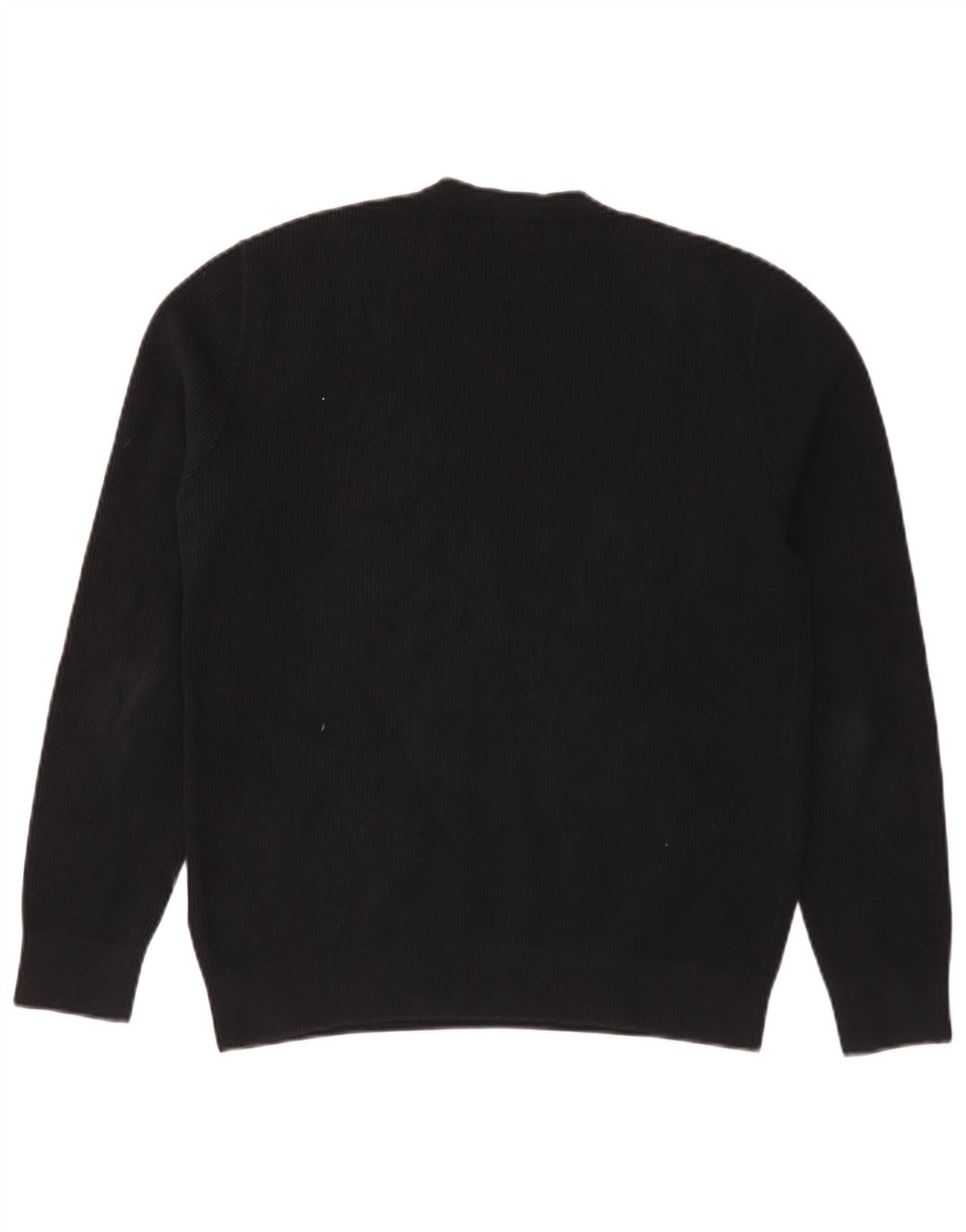 Suéter masculino Cos com gola redonda e algodão preto pequeno