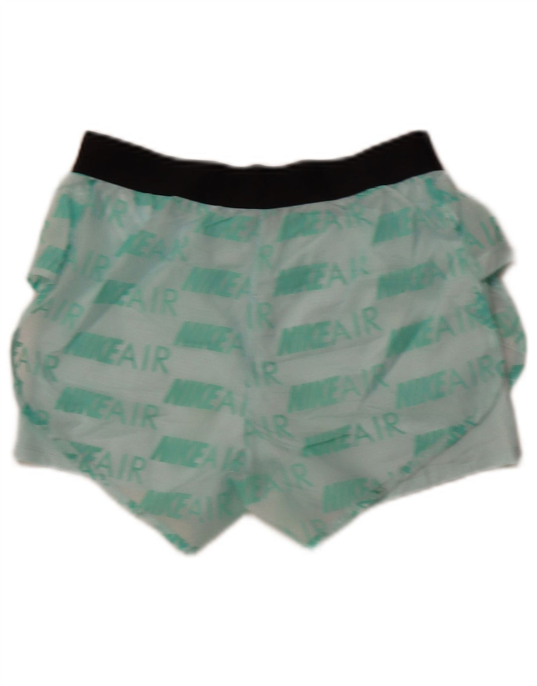 Shorts esportivos femininos NIKE Air Graphic UK 12 poliéster verde médio
