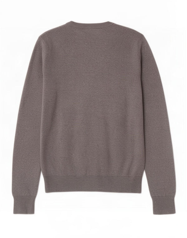Suéter Cardigan Masculino Crew Clothing Algodão Cinza Médio